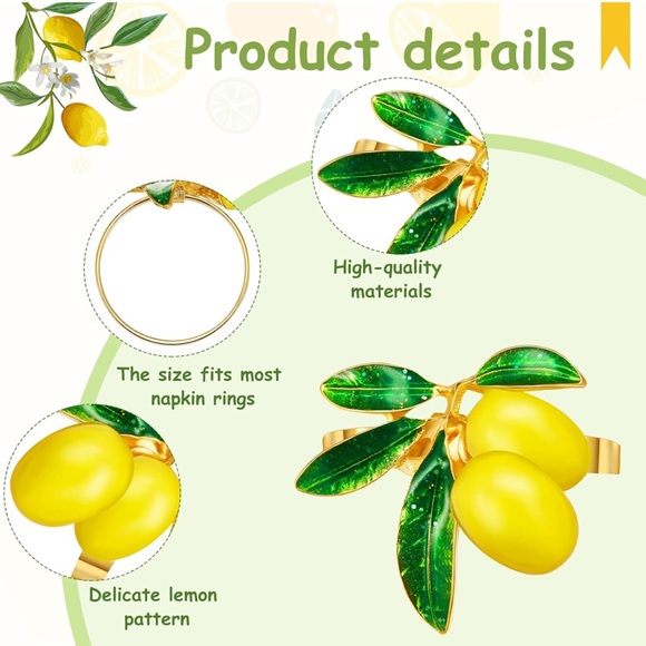 NEW| Lemon Napkin Holders Set 🍋 - Picture 5 of 8